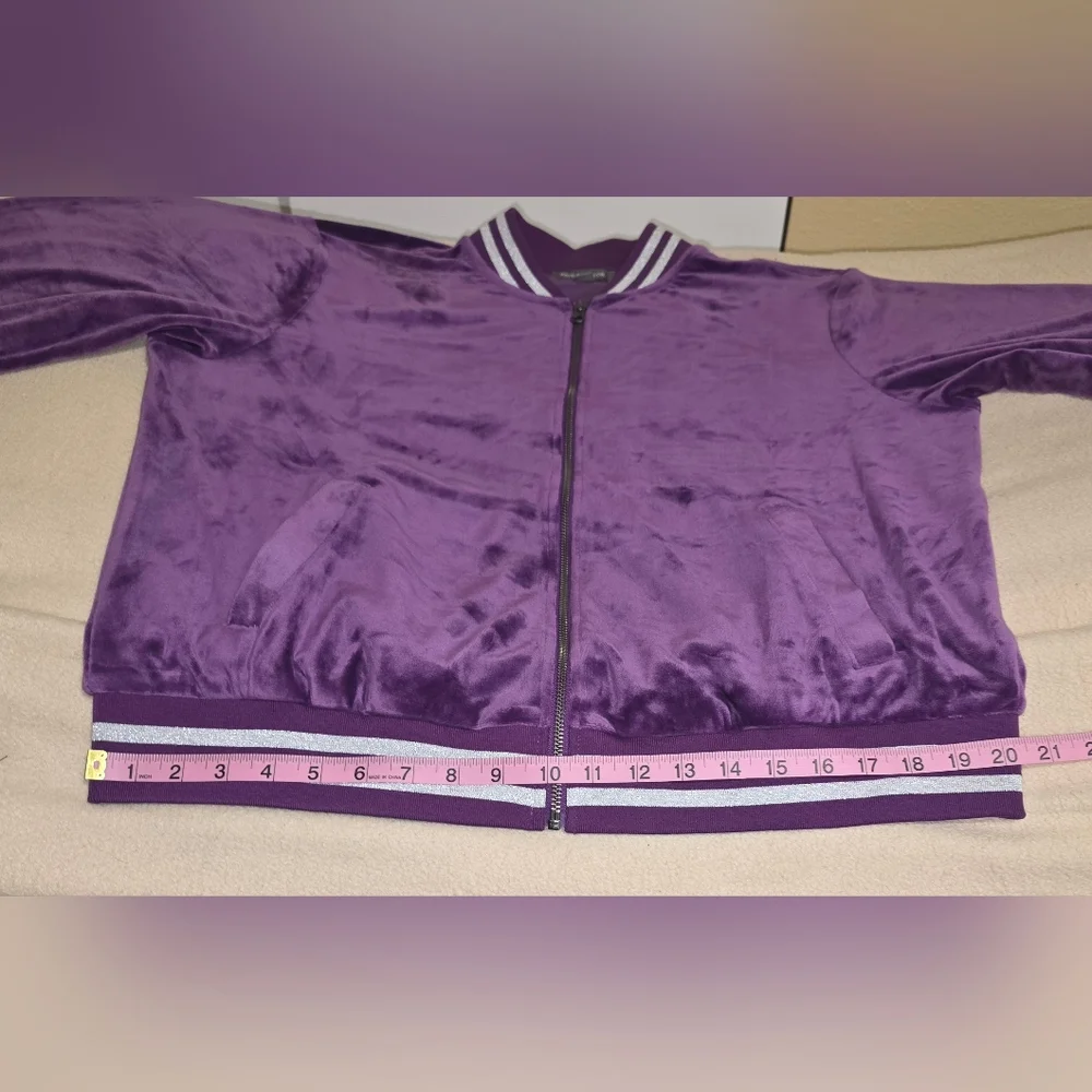 1x Kate And Mallory Purple Velour Tracksuit NWOT (F) - Picture 7 of 11